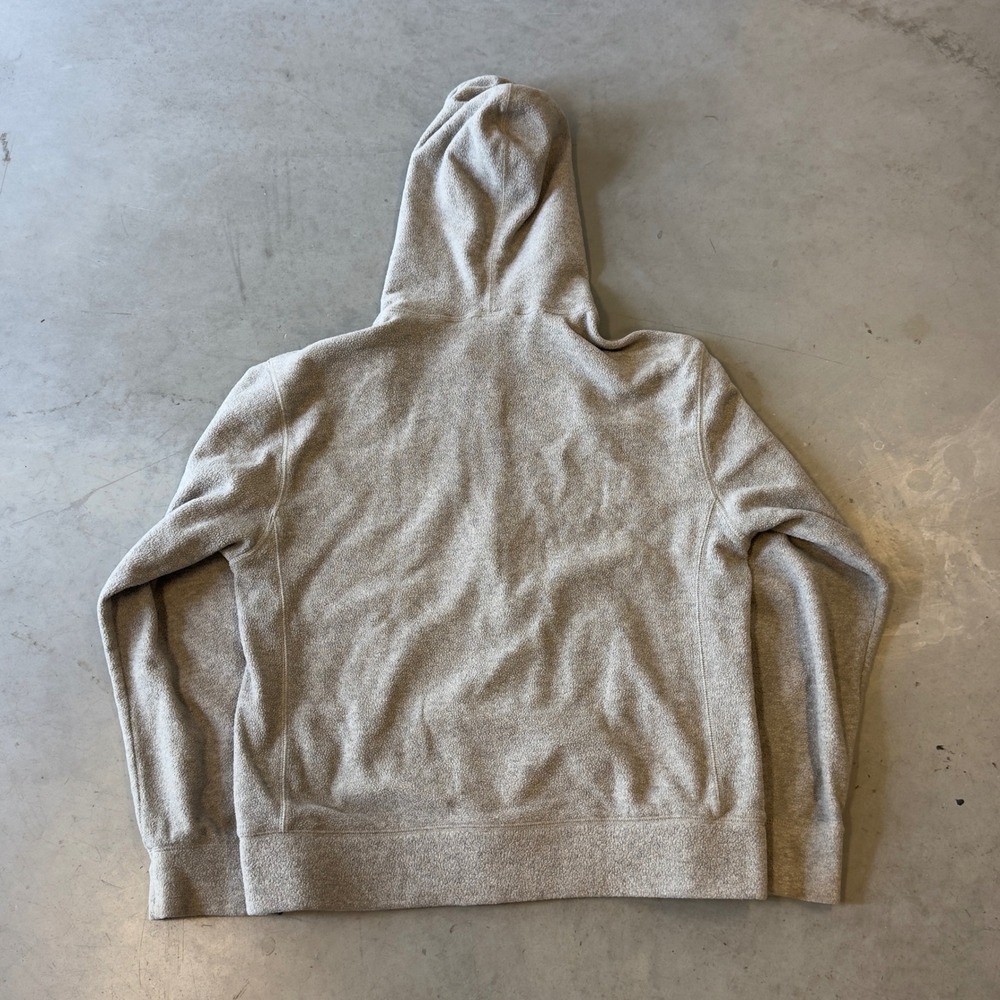 Old Navy Mens Gray Fleece Full Zip Hoodie Spellout Logo Medium - Picture 4 of 7
